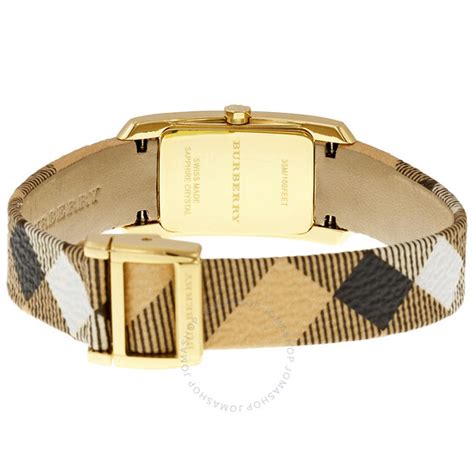 yellow gold burberry watch women|burberry pioneer gold dial.